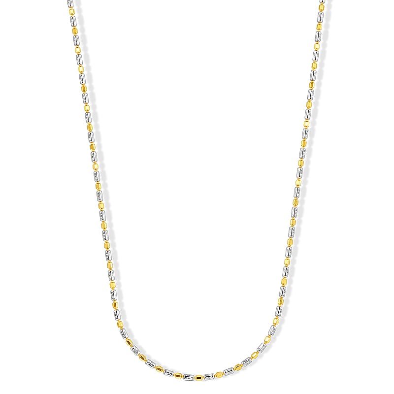 1.2mm CPSL/DC Typhoon Chain Necklace in 14K YG Over and Sterling Silver 10.70 Grams 18 Inches