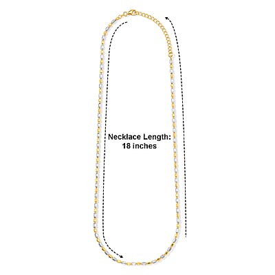 1.2mm CPSL/DC Typhoon Chain Necklace in 14K YG Over and Sterling Silver 10.70 Grams 18 Inches