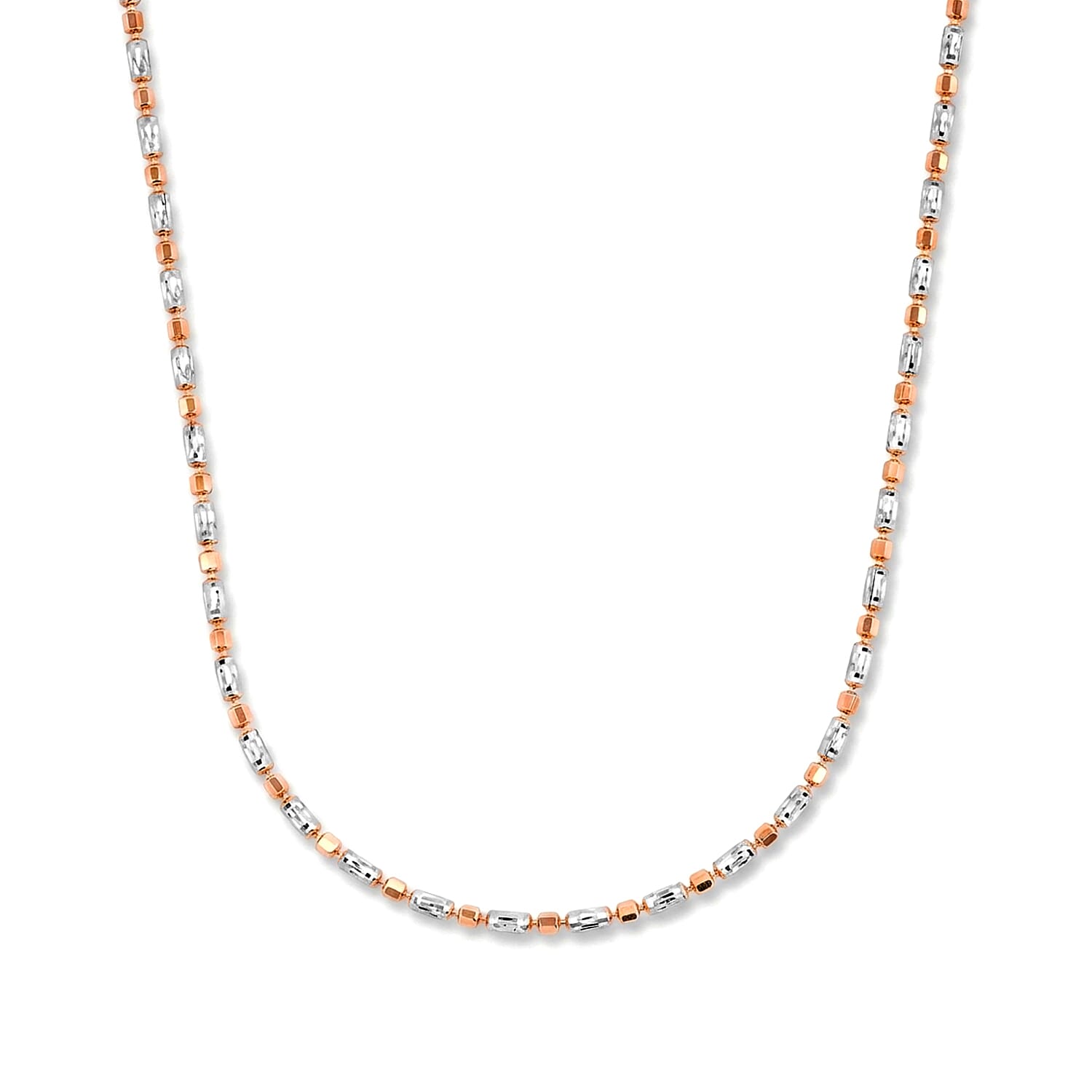1.2mm CPSL/DC Typhoon Chain Necklace in 14K RG Over and Sterling Silver 10.70 Grams 18 Inches