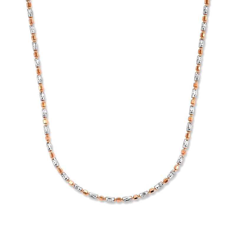 1.2mm CPSL/DC Typhoon Chain Necklace in 14K RG Over and Sterling Silver 10.70 Grams 18 Inches