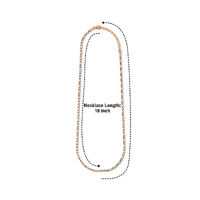 1.2mm CPSL/DC Typhoon Chain Necklace in 14K RG Over and Sterling Silver 10.70 Grams 18 Inches