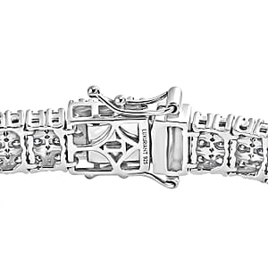 Luxuriant Lab Grown Diamond G-H SI 11.00 ctw Bracelet in Rhodium Over Sterling Silver (7.50 In)