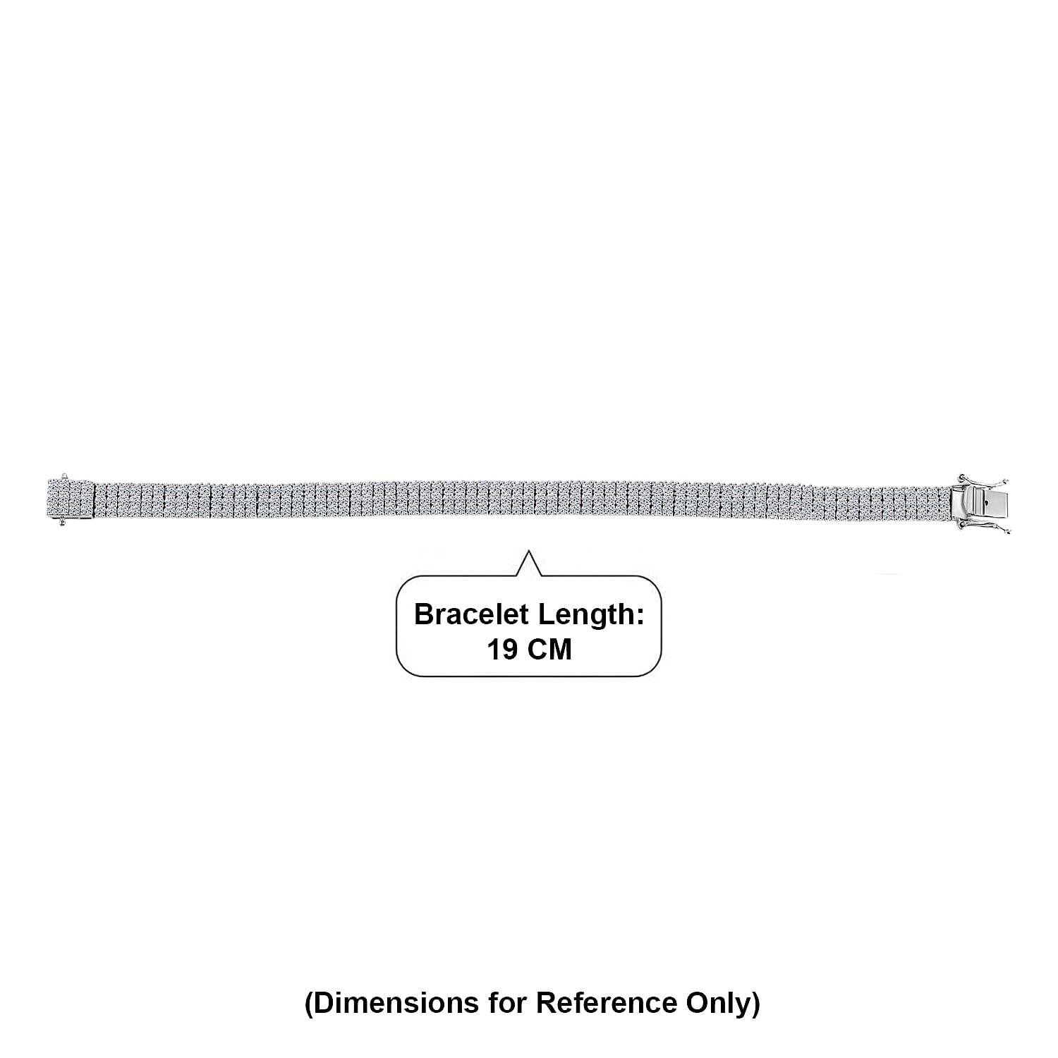Luxuriant Lab Grown Diamond G-H SI 11.00 ctw Bracelet in Rhodium Over Sterling Silver (7.50 In)