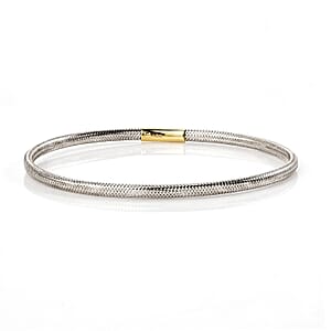 Mesh Stretch Bangle Bracelet in 18K Yellow Gold (7.25 In) 1.10 Grams