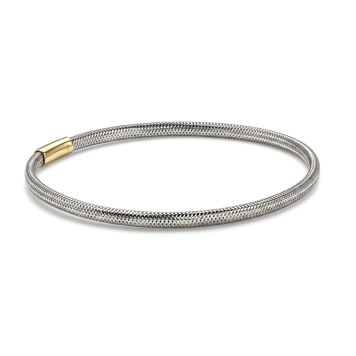 Mesh Stretch Bangle Bracelet in 18K Yellow Gold (7.25 In) 1.10 Grams image number 3