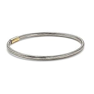 Mesh Stretch Bangle Bracelet in 18K Yellow Gold (7.25 In) 1.10 Grams