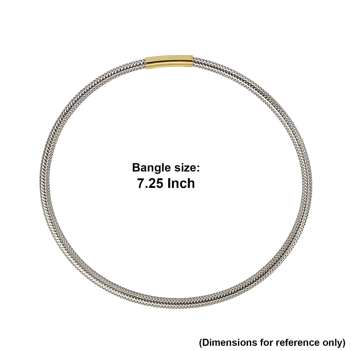 Mesh Stretch Bangle Bracelet in 18K Yellow Gold (7.25 In) 1.10 Grams image number 5