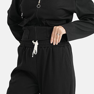 La Marey Black 2 Piece Lounge Set-S/M