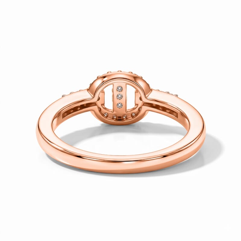 Luxuriant Lab Grown Diamond G-H SI 0.20 ctw Ring in 18K Vermeil Rose Gold Over Sterling Silver (Size 5.0)