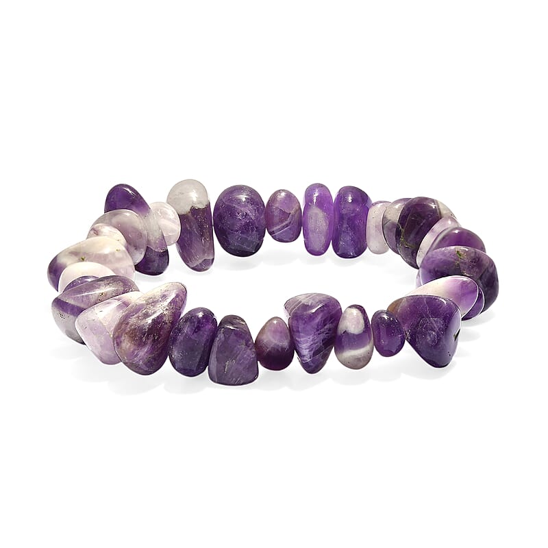 Bi-Color Amethyst 240.00 ctw Stretch Bracelet