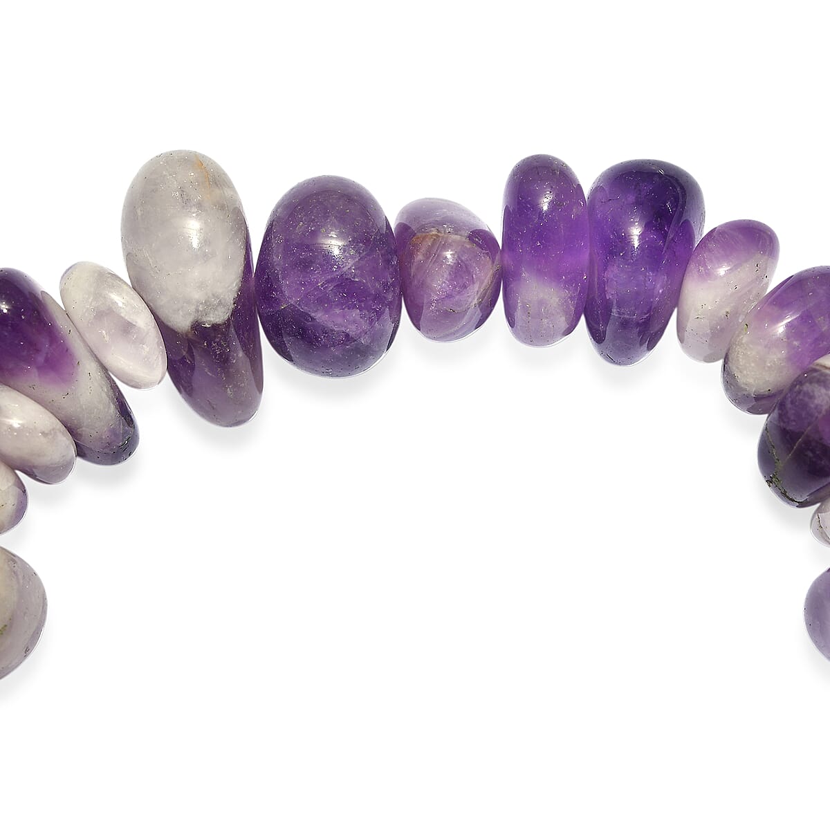 Bi-Color Amethyst 240.00 ctw Stretch Bracelet image number 3
