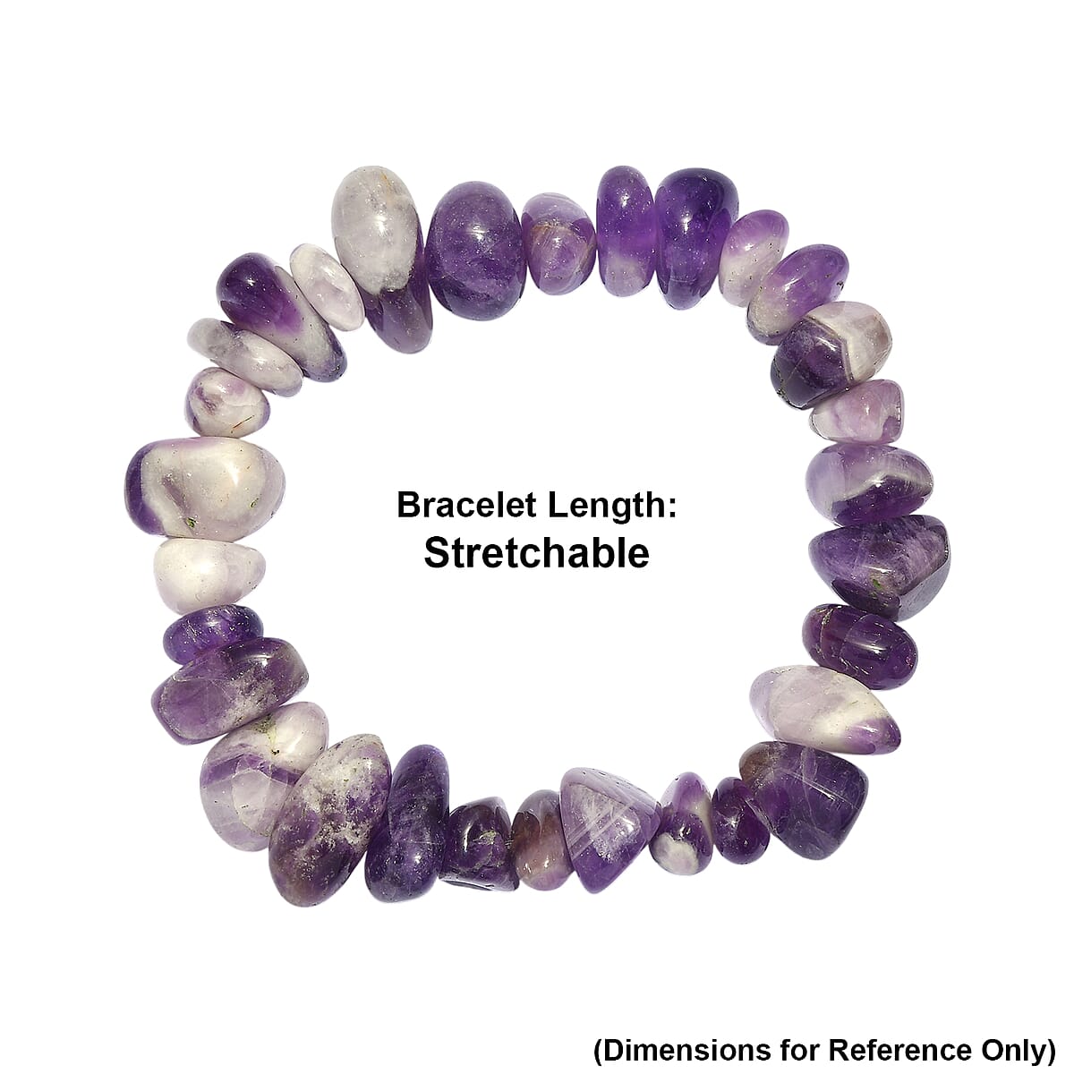 Bi-Color Amethyst 240.00 ctw Stretch Bracelet image number 4