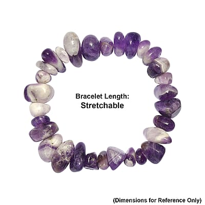 Bi-Color Amethyst 240.00 ctw Stretch Bracelet