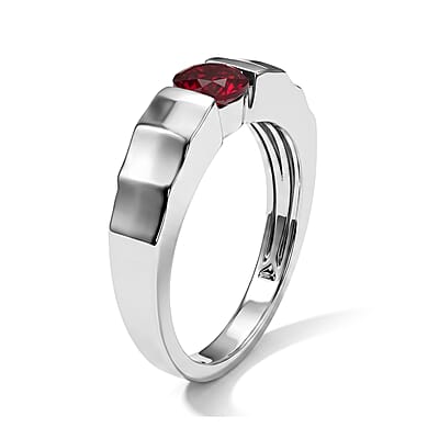EverTrue Lab Created Ruby 0.80 ctw Ring in Platinum Bond (Size 9.0)
