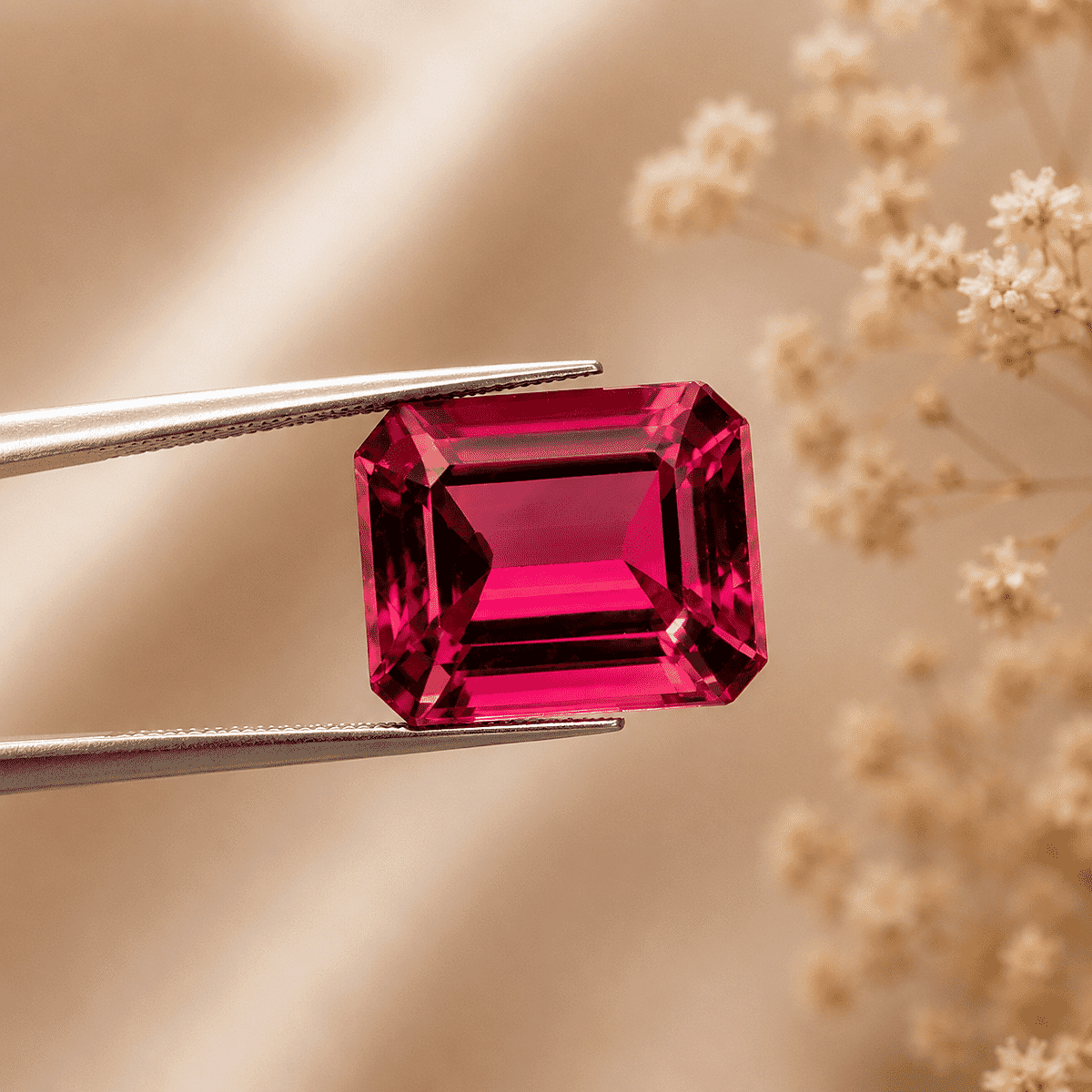 Chairman Vault Collection Certified & Appraised AAAA Ouro Fino Rubellite (Oct Free Size) 8.20 ctw image number 4