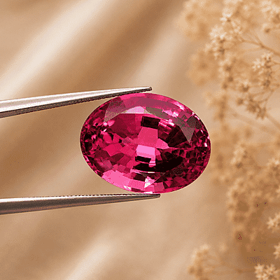 Chairman Vault Collection Certified and Appraised AAAA Ouro Fino Rubellite (Ovl Free Size) 10.66 ctw