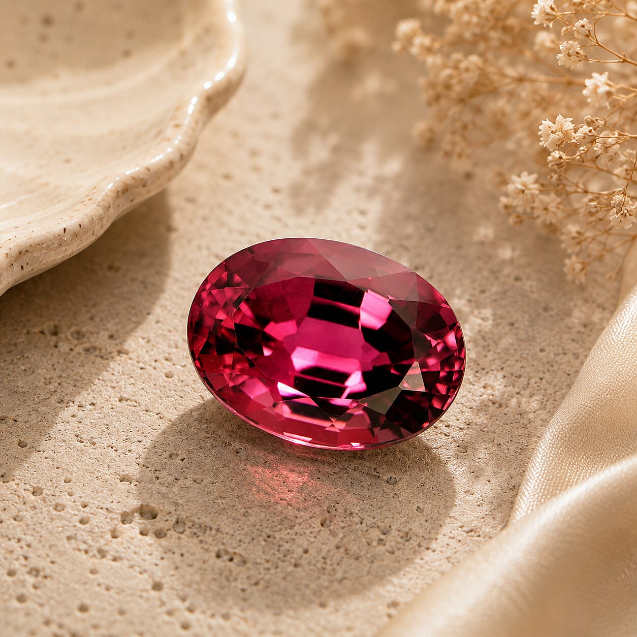 Chairman Vault Collection Certified and Appraised AAAA Ouro Fino Rubellite (Ovl Free Size) 18.34 ctw