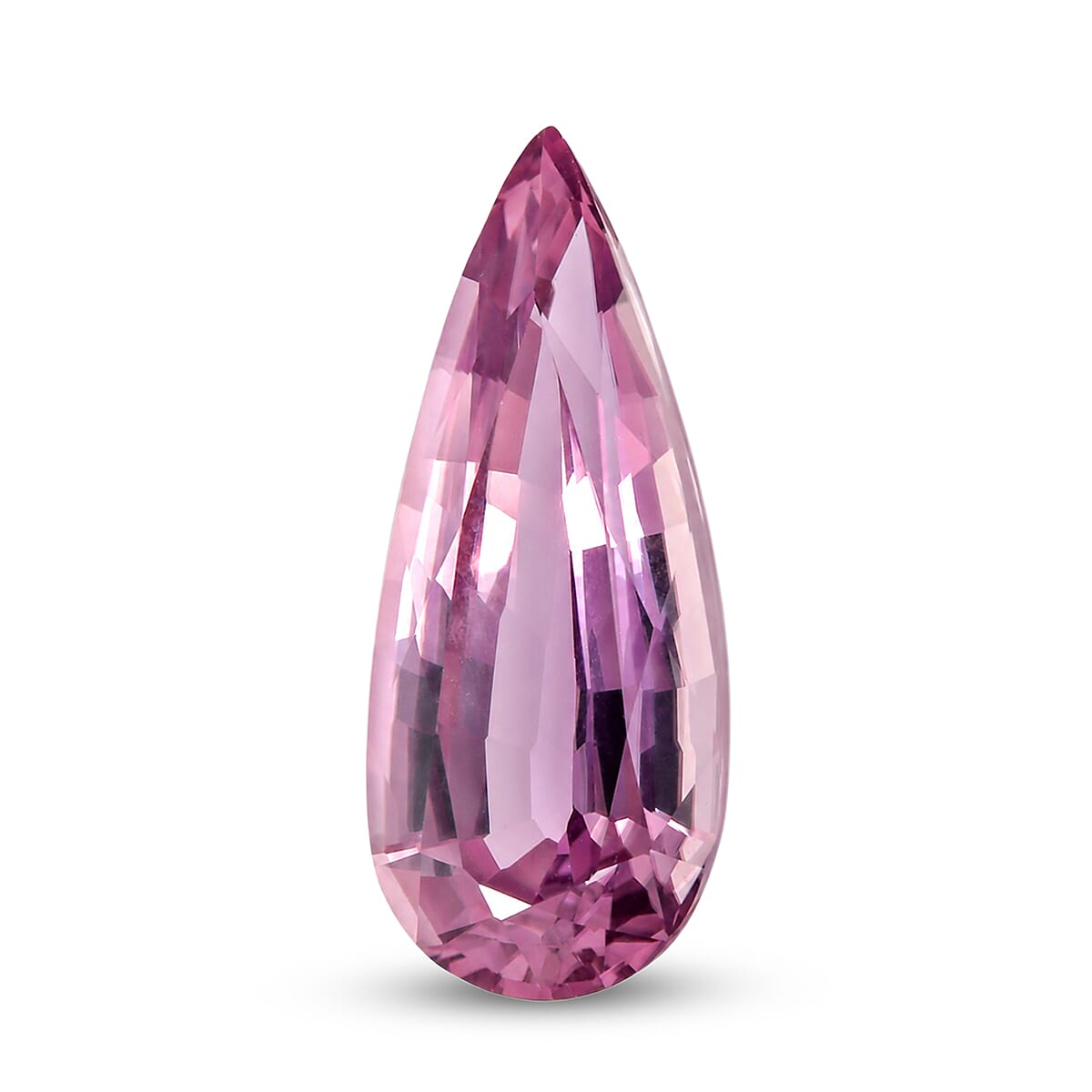 Certified and Appraised AAAA Pink Diaspore (Pear Free Size) 6.39 ctw