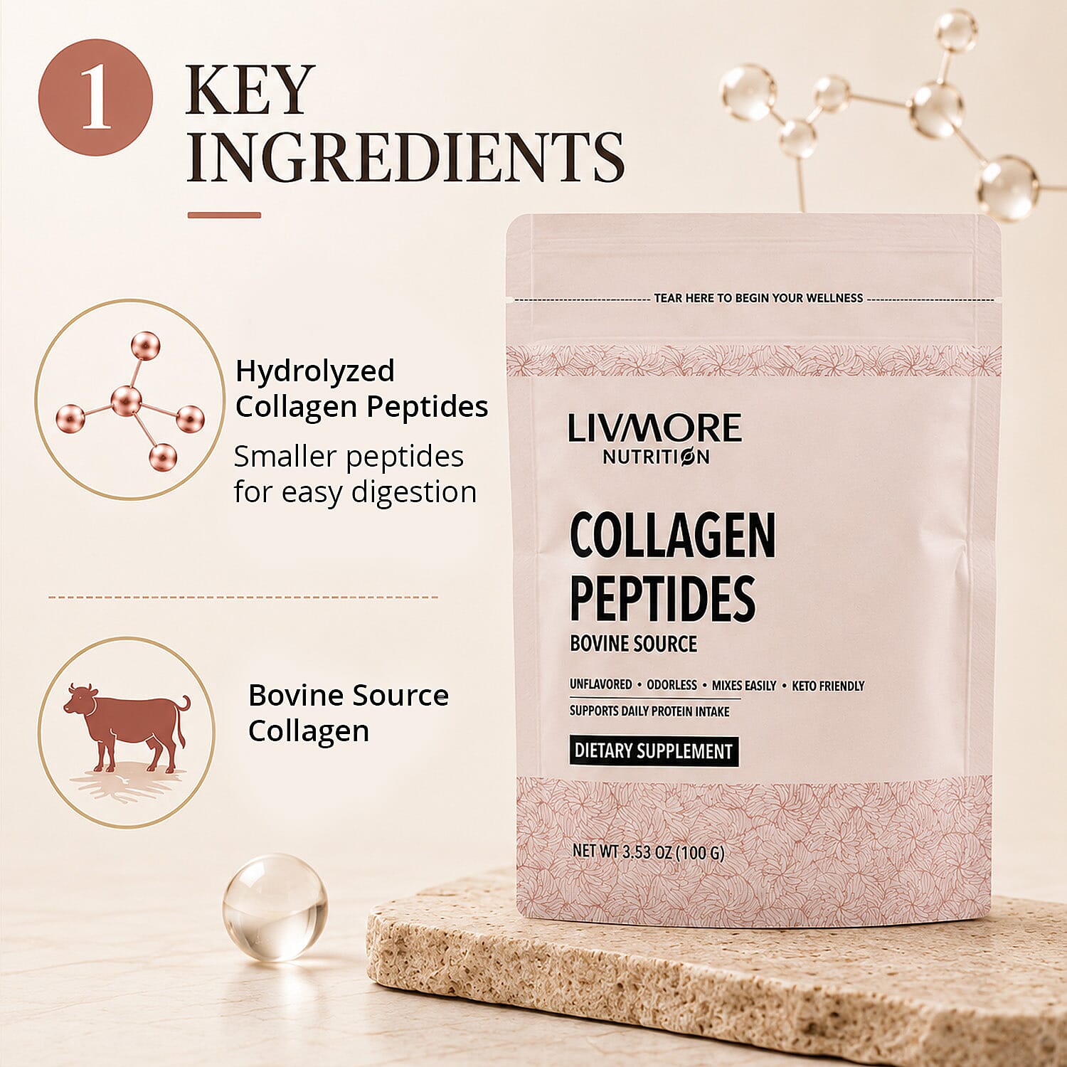 Livmore Bovine Tripeptide Collagen