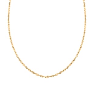 Diamond-cut Rope Chain Necklace in 10K Yellow Gold 7.54 Grams 24 Inches 