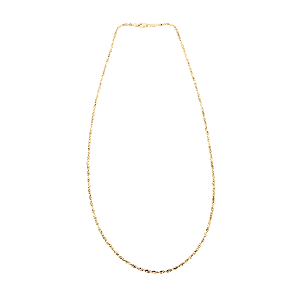 Diamond-cut Rope Chain Necklace in 10K Yellow Gold 7.54 Grams 24 Inches  image number 3