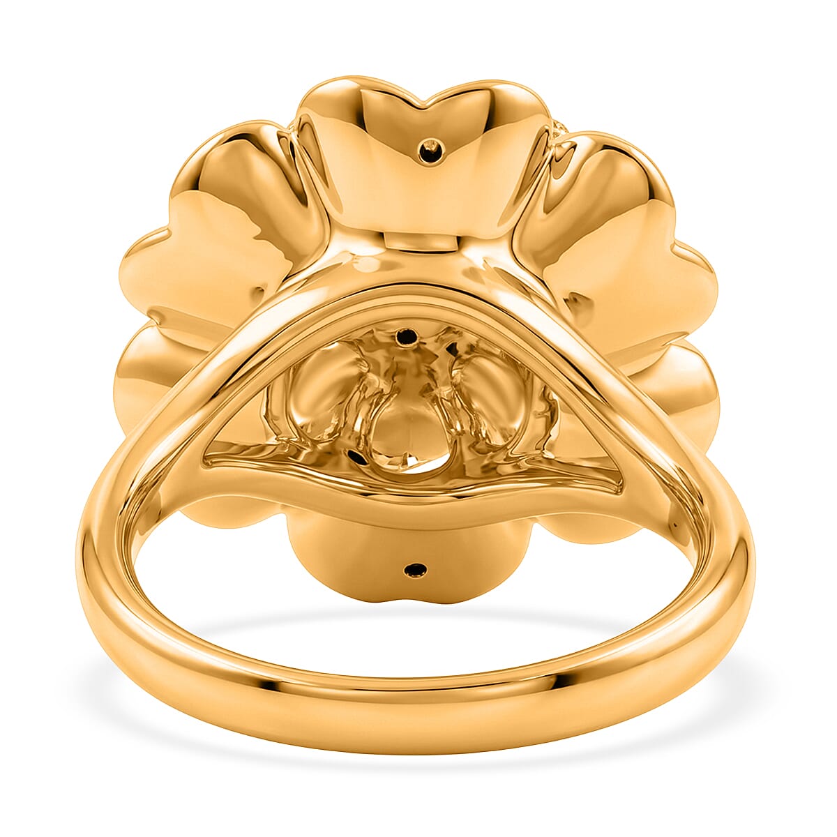 5D Flower Ring in 24K Yellow Gold (Size 7.0) 3.38 Grams