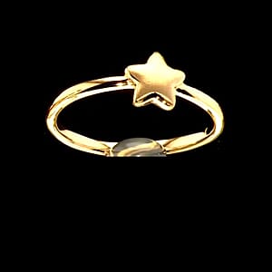 5D Star Ring in 24K Yellow Gold (Size 6.0) 0.76 Grams