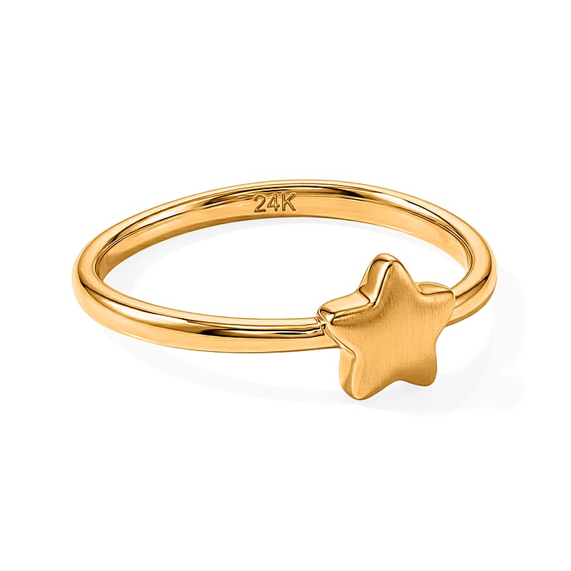 5D Star Ring in 24K Yellow Gold (Size 6.0) 0.76 Grams