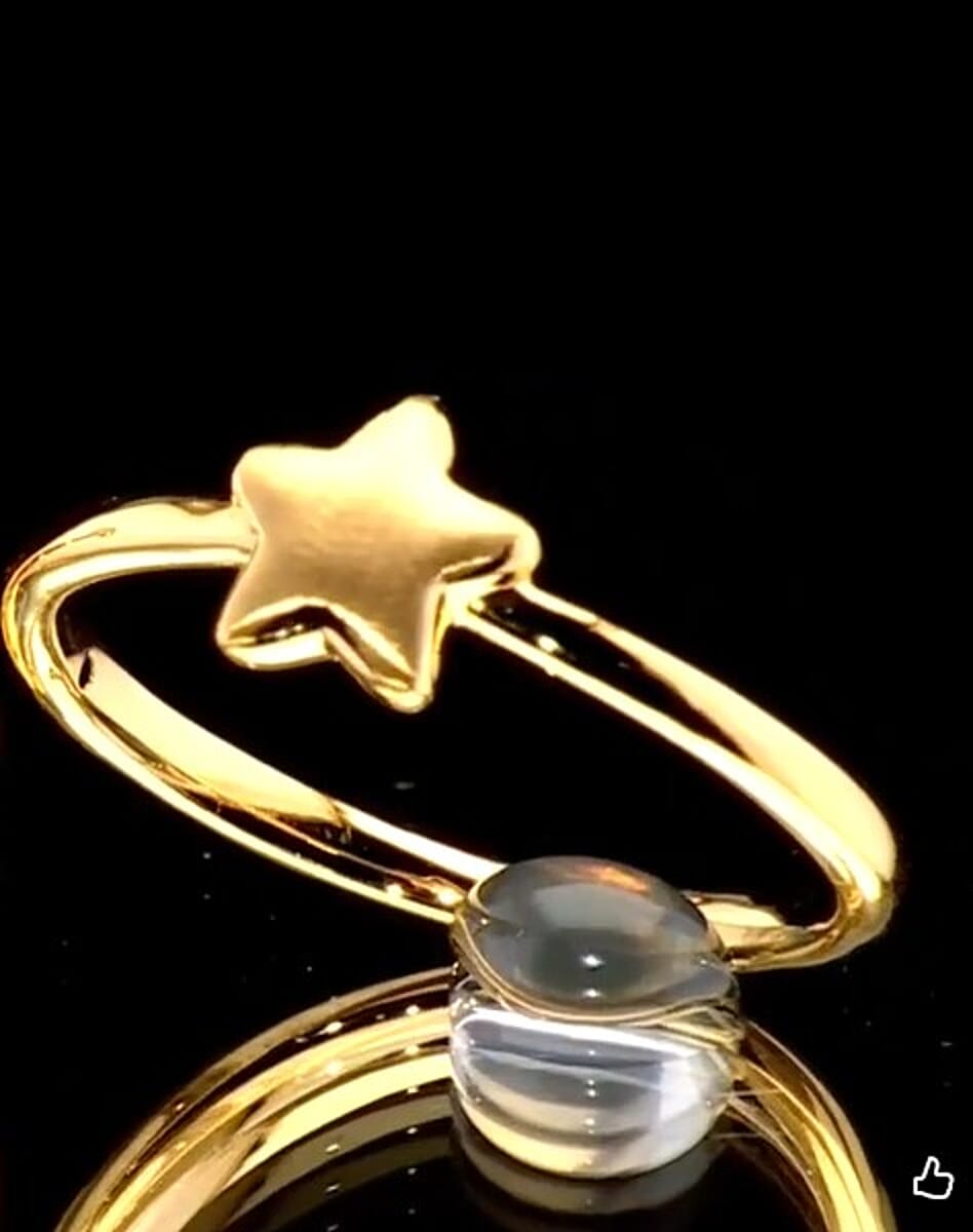 24K Yellow Gold 5D Star Ring (Size 6.0) (0.76 g) image number 2