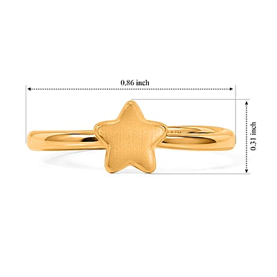 5D Star Ring in 24K Yellow Gold (Size 6.0) 0.76 Grams
