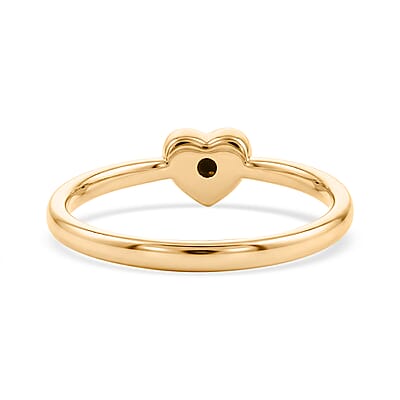 5D Heart Ring in 24K Yellow Gold (Size 7.0) 0.80 Grams