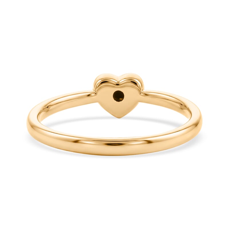 5D Heart Ring in 24K Yellow Gold (Size 7.0) 0.80 Grams