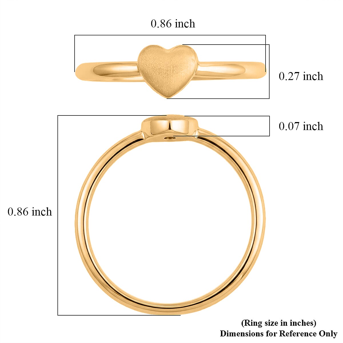 5D Heart Ring in 24K Yellow Gold (Size 7.0) 0.80 Grams image number 5