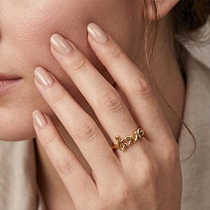 5D Love Ring in 24K Yellow Gold (Size 6.0) 0.97 Grams