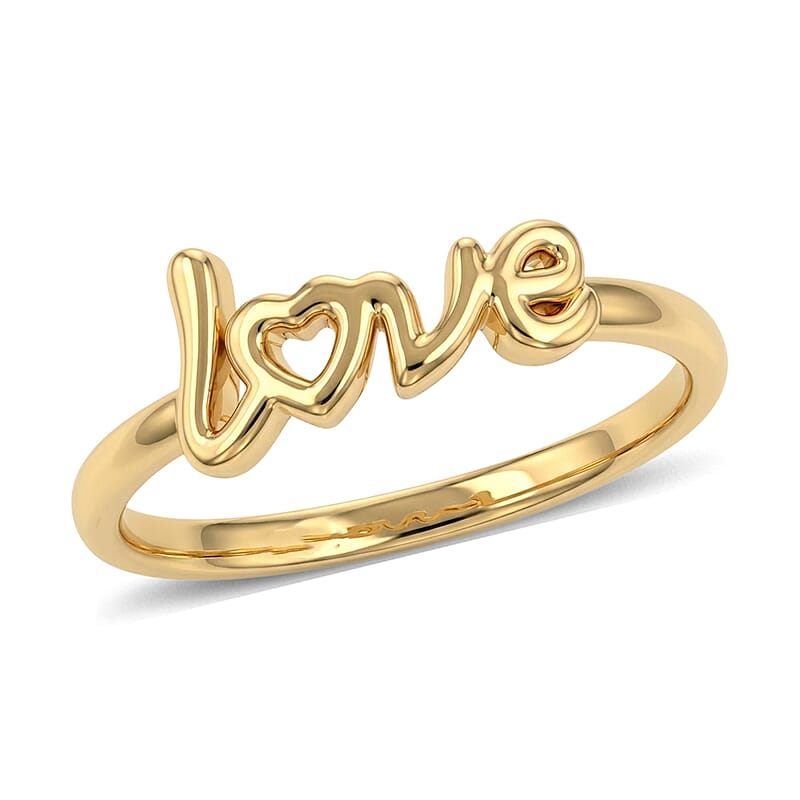 5D Love Ring in 24K Yellow Gold (Size 8.0) 0.97 Grams