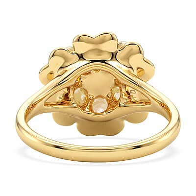 5D Flower Ring in 24K Yellow Gold (Size 6.0) 1.15 Grams