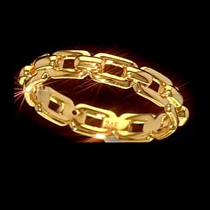 5D Chain Ring in 24K Yellow Gold (Size 6.0) 1.30 Grams