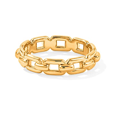 5D Chain Ring in 24K Yellow Gold (Size 6.0) 1.30 Grams