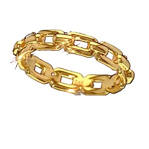 5D Chain Ring in 24K Yellow Gold (Size 7.0) 1.30 Grams