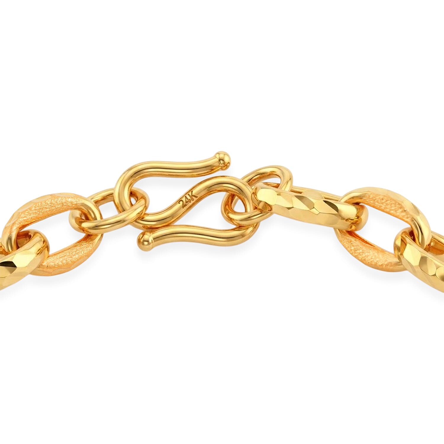 Mariner Chain Bracelet in 24K Yellow Gold (7.25 In) 12.70 Grams
