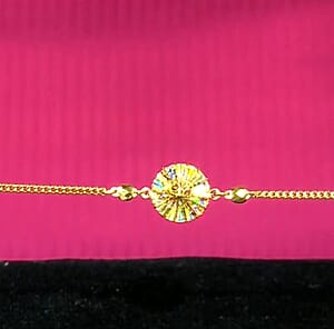 Rainbow Shimmer Chain Bracelet in 24K Yellow Gold (7.25 In) 4 Grams