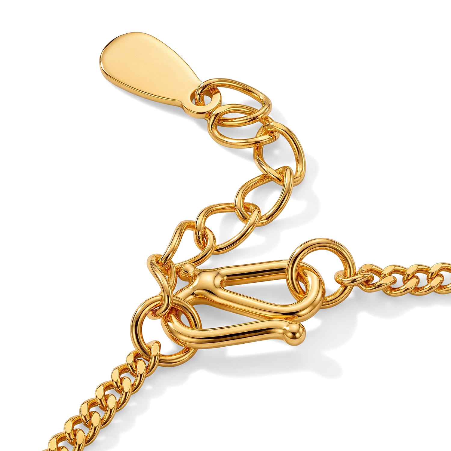 Rainbow Shimmer Chain Bracelet in 24K Yellow Gold (7.25 In) 4 Grams