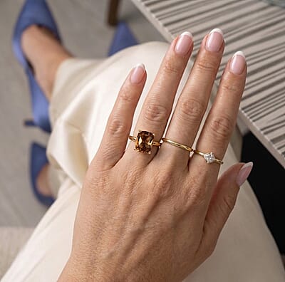 D'Joy Autumn Alexite 1.50 ctw Ring in 18K Vermeil Yellow Gold Over Sterling Silver (Size 6.0)