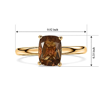 D'Joy Autumn Alexite 1.50 ctw Ring in 18K Vermeil Yellow Gold Over Sterling Silver (Size 7.0)
