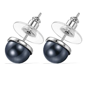 EverTrue Freshwater Peacock Pearl Stud Earrings in Stainless Steel