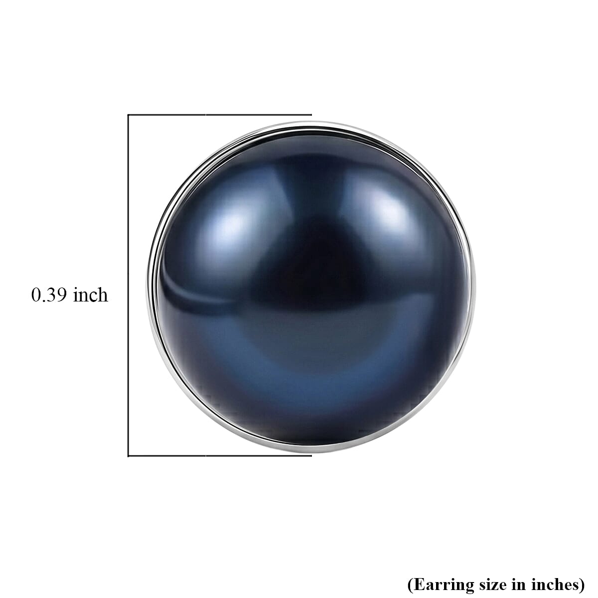 EverTrue Freshwater Peacock Pearl Stud Earrings in Stainless Steel