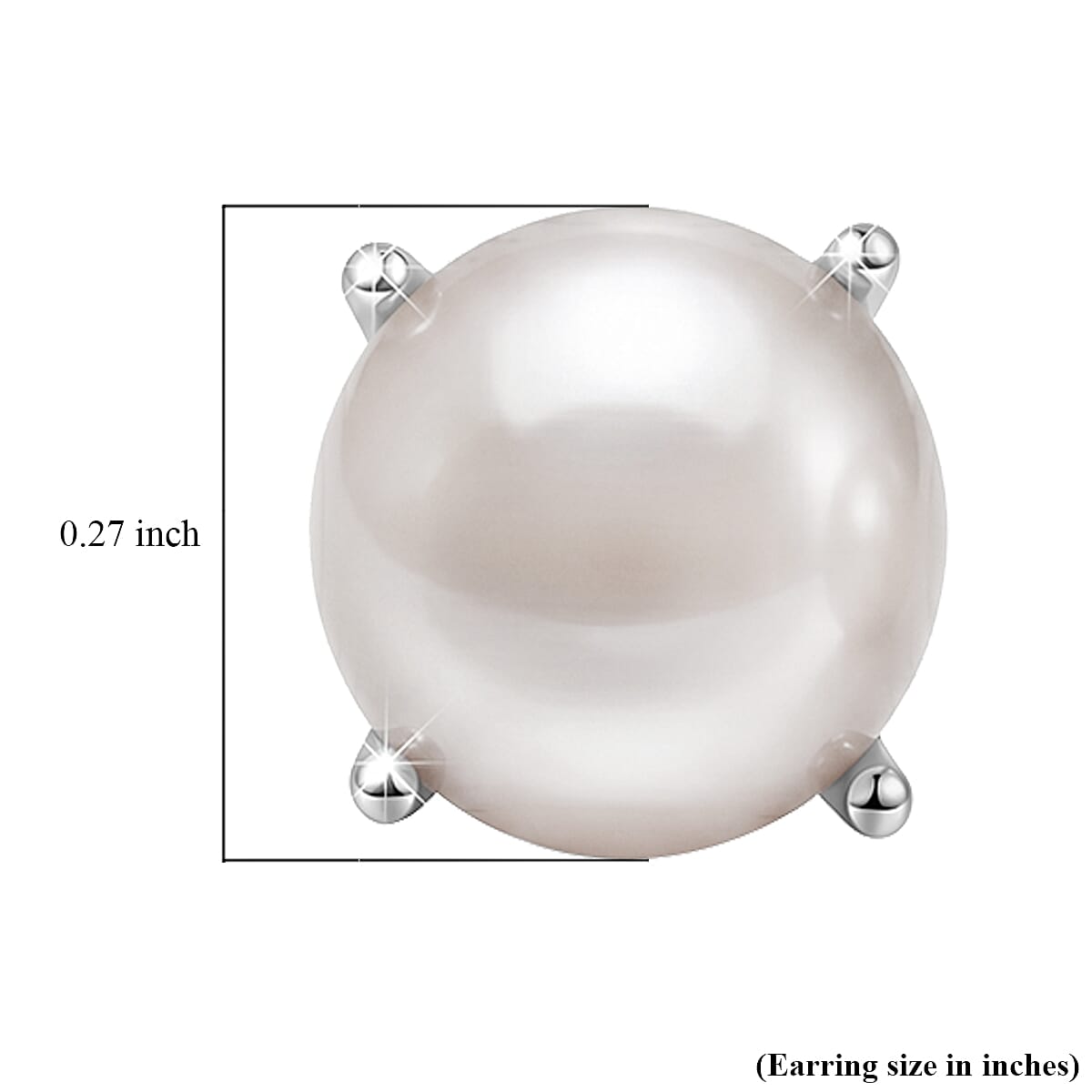 EverTrue Pink Freshwater Pearl Stud Earrings in Stainless Steel image number 4