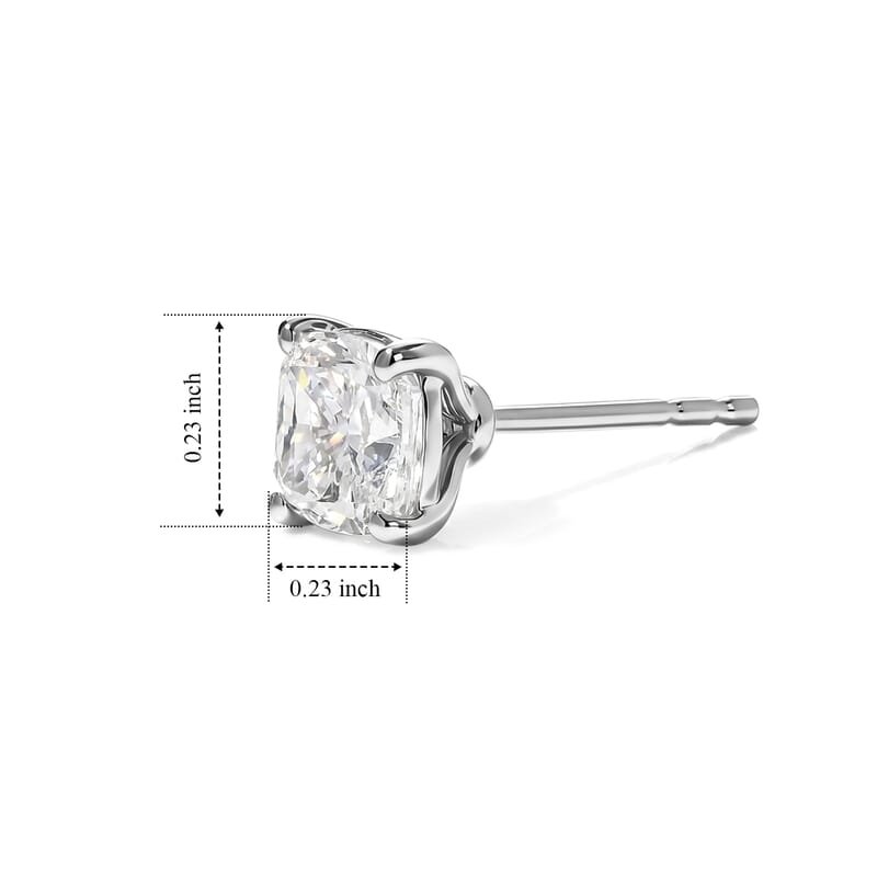 SGL Certified Luxuriant Lab Grown Diamond E-F VS 2.00 ctw Solitaire Stud Earrings in 10K White Gold
