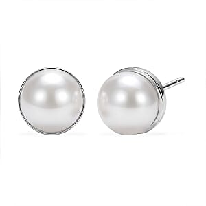 EverTrue Freshwater Pearl Stud Earrings in Stainless Steel