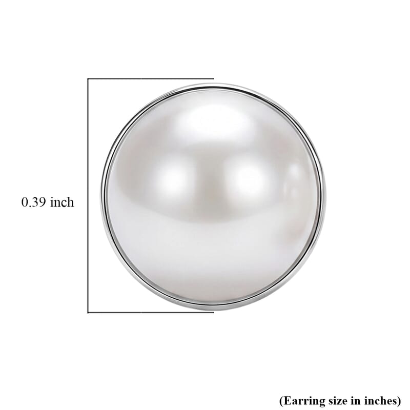 EverTrue Freshwater Pearl Stud Earrings in Stainless Steel